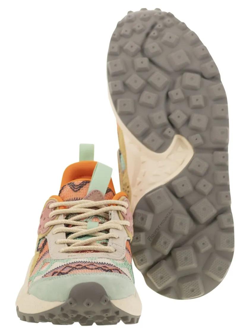 Thumbnail - Flower Mountain Low-Top Sneaker - Kotetsu - Sneakers In Suede And Technical Fabric - Gr. 39 (EU) - in Bunt - für Damen
