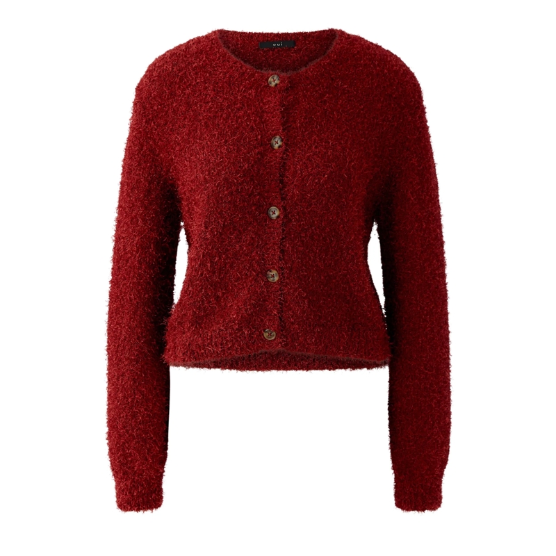 Oui Strickjacke Strickjacke beere