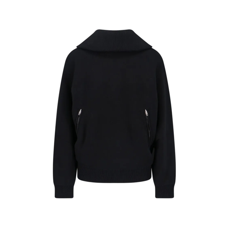 Balenciaga Trui Zip-Back Sweater – Black Black