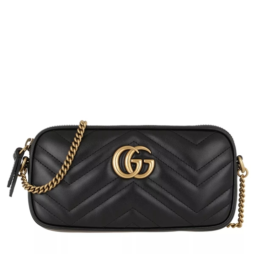 Gucci GG Marmont Crossbody Bag Leather Black Cross body-väskor