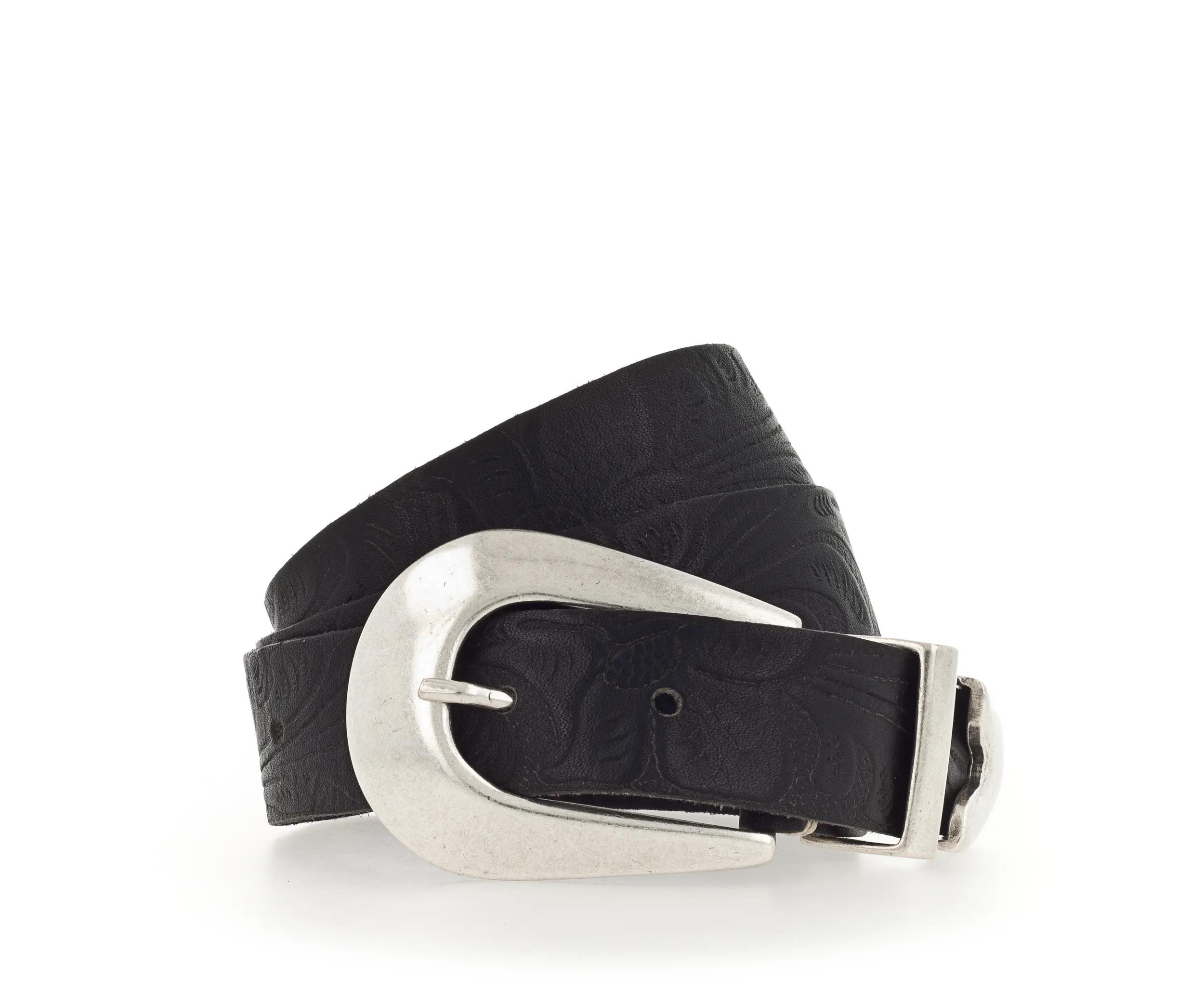 B.Belt Gürtel - 30 mm Vollledergürtel Q. 6930 Wanda - Gr. 85 - in Schwarz - für Damen