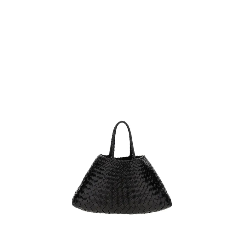 DRAGON DIFFUSION Fourre-tout Tapered Black Buffalo Calf Leather Handwoven Bag Black