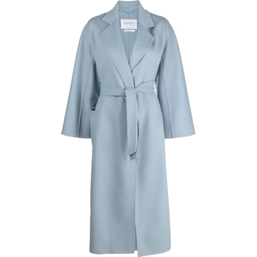 Max Mara Overgangsjassen Cadmio Belted Coat Blue