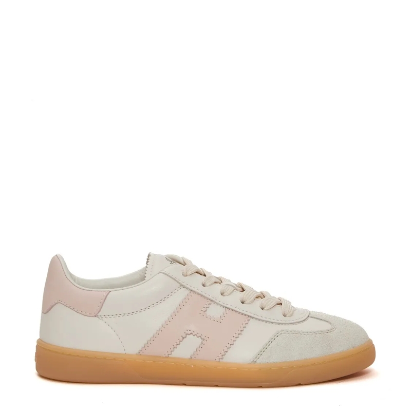 Hogan Lage-top sneaker Cool H Pink Leather White Sneakers Neutrals