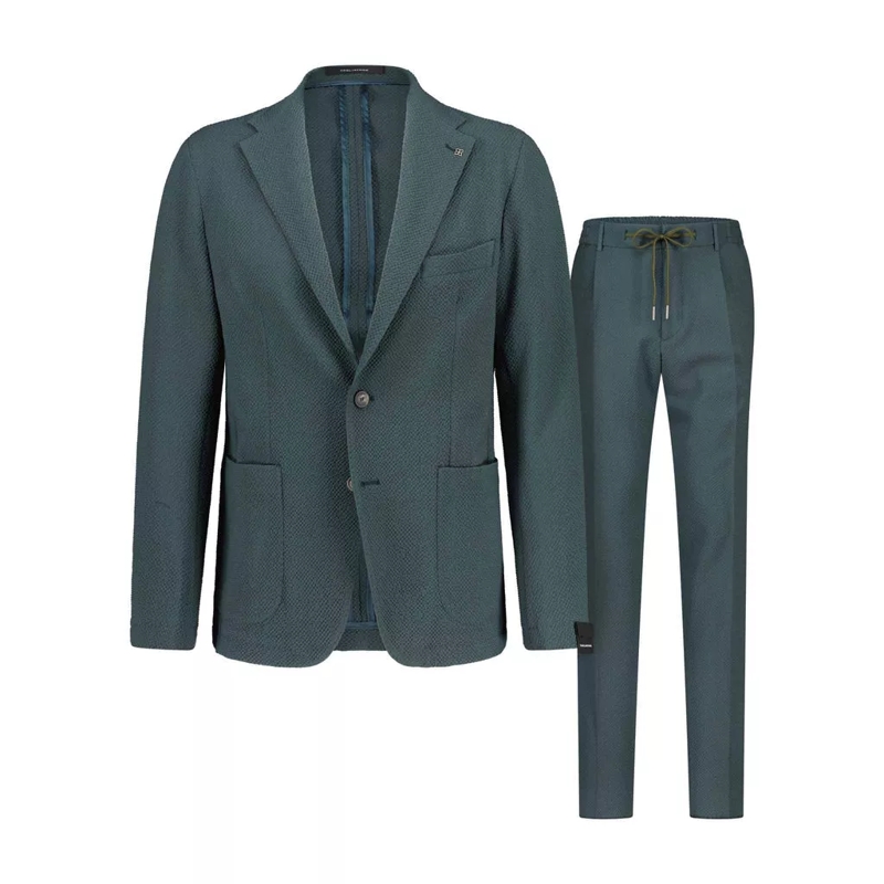 Tagliatore  Zweiteiliger Anzug aus Woll-Mix Dunkelgrün