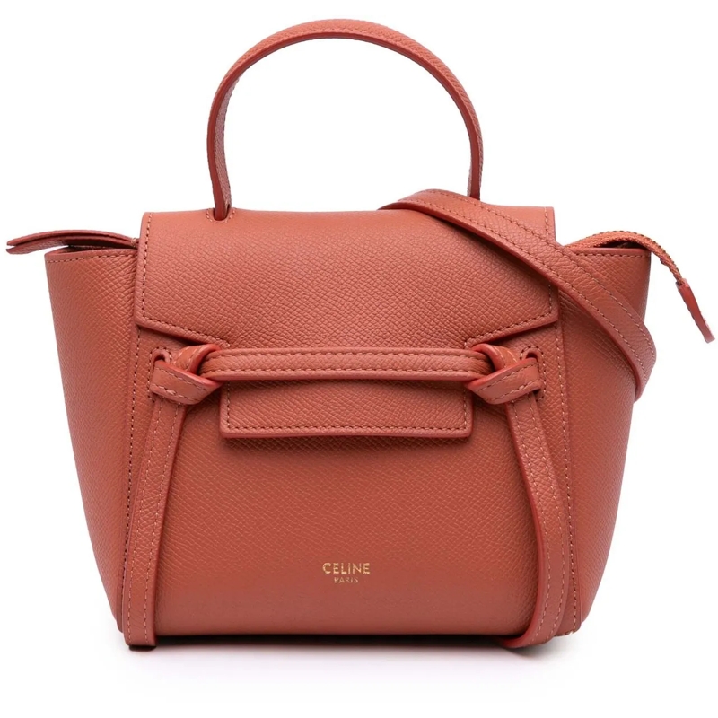 Celine Schultertasche Pico Grained Calfskin Belt Bag orange