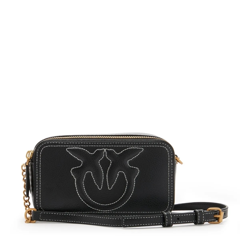 Pinko Crossbody Bag Carrie Camera Case Black