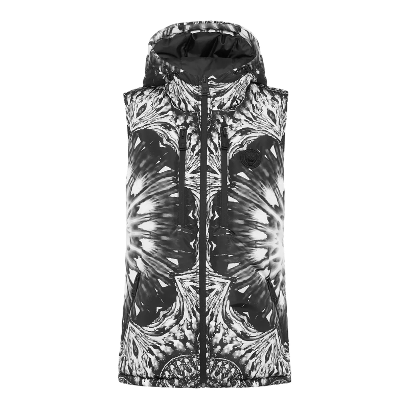 Plein Sport Weste Weste Optical Flower schwarz