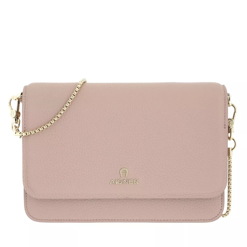 AIGNER Wallet on Chain Bill and Card Case Misty Rose Portemonnee Aan Een Ketting