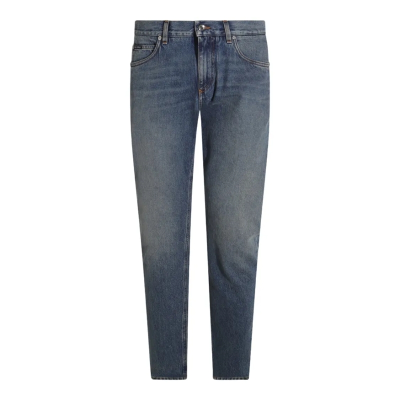 Dolce&Gabbana Jeans Classic Straight-Leg Jeans With Refined Detail Grey