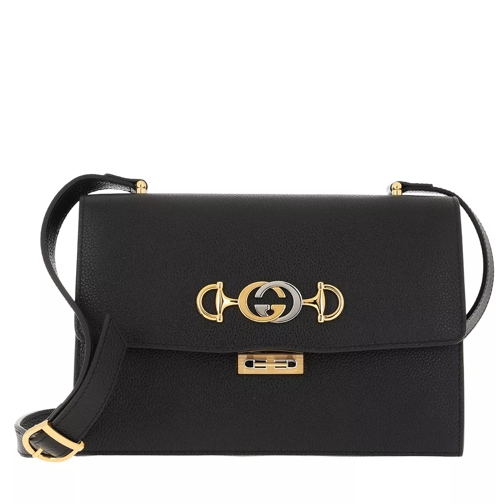 Gucci Zumi Shoulder Bag Small Leather Black Crossbody Bag
