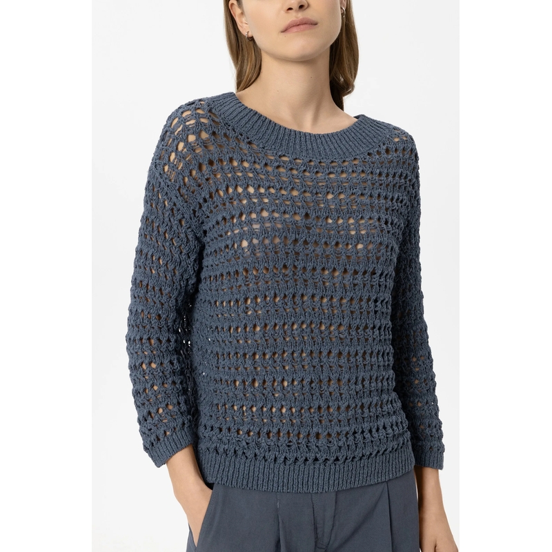 Luisa Cerano Trui Pullover LANGARM tinted blue(Image 5)