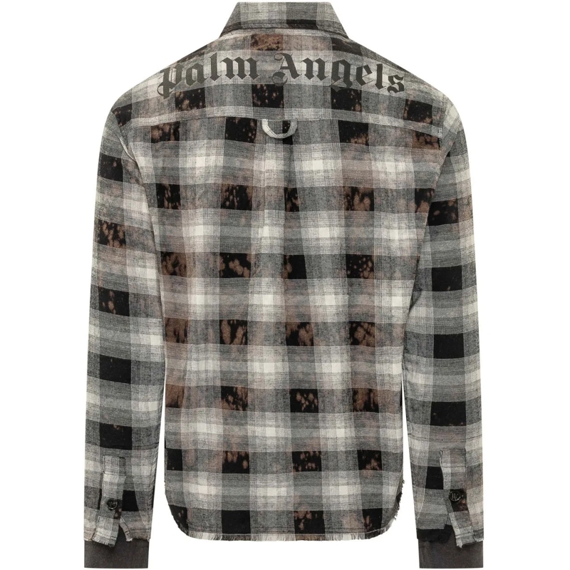 Palm Angels Haut décontracté Camicia a Quadri con Tasca grau(Image 2)