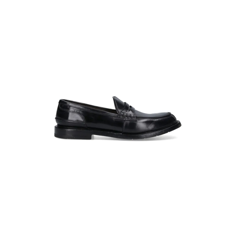 Premiata Loafer Polished Black Leather Penny Loafers Black