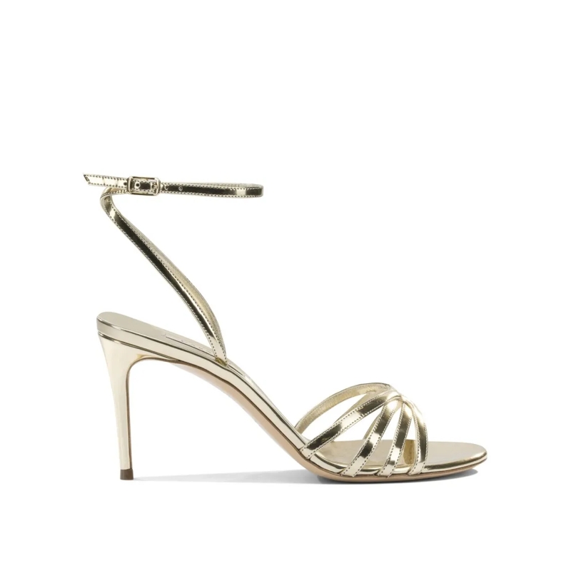 Casadei Sandalen Metallic Finish Stiletto Sandals Neutrals
