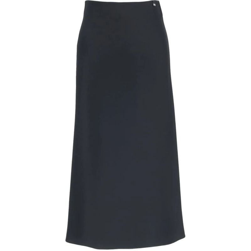 Herno Midirock Satin midi skirt schwarz