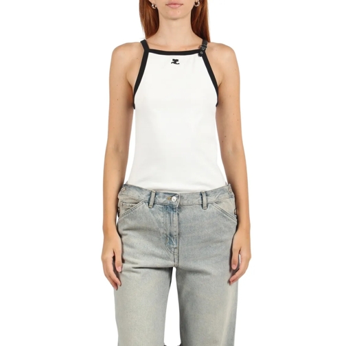 Courrèges Buckle Top White Chemisiers