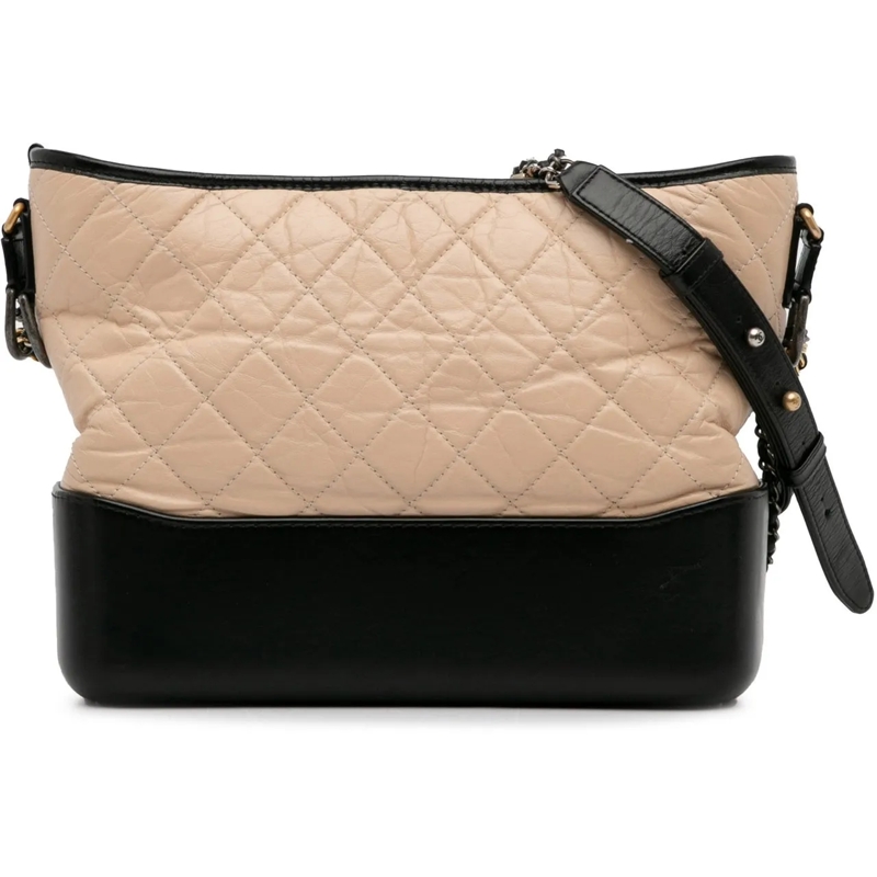 Chanel Schultertasche Medium Bicolor Lambskin Gabrielle Crossbody braun