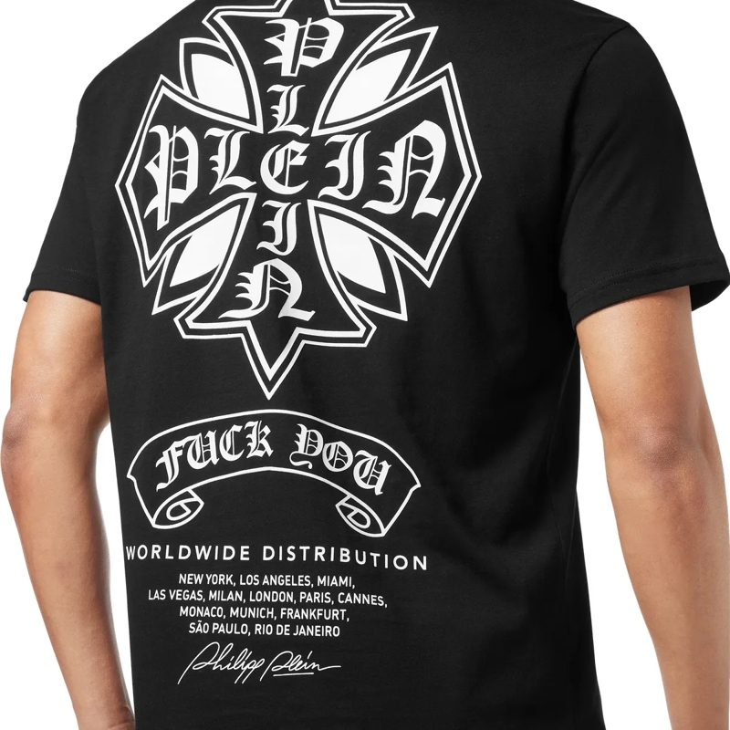 Philipp Plein T-Shirt T-Shirt Rundhalsausschnitt Ss Chrome schwarz(Image 5)