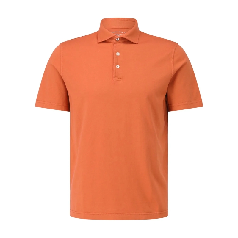 Fedeli Polohemd Poloshirt aus Jersey Orange