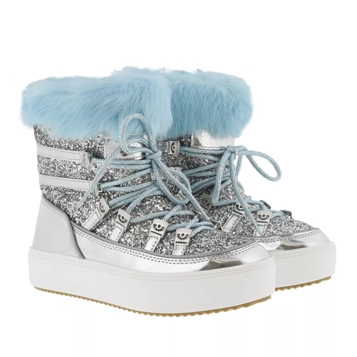 Chiara Ferragni Snow Boot Full Fur Silver Winterstiefel