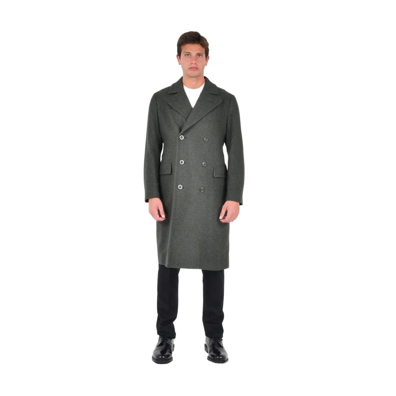 Boglioli Bontjassen Double-Breasted Tailored Coat With Martingale Deta Grey
