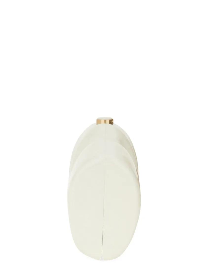 Cult Gaia Clutches Sculptural White Acrylic Clutch in beige