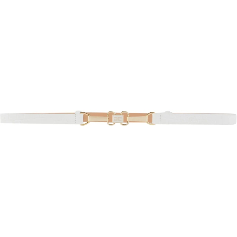 Elisabetta Franchi Ceinture en cuir Belts Ivory weiß