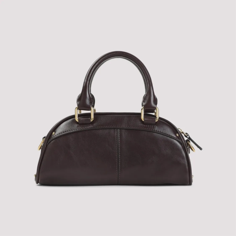 Chloé Schultertasche Rounded Black Calf Leather Shoulder Bag Black