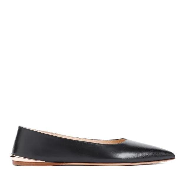 Gabriela Hearst Loafers & Ballerinas - Fleur Black Lamb Leather Ballerinas - Gr. 37,5 (EU) - in Schwarz - für Damen