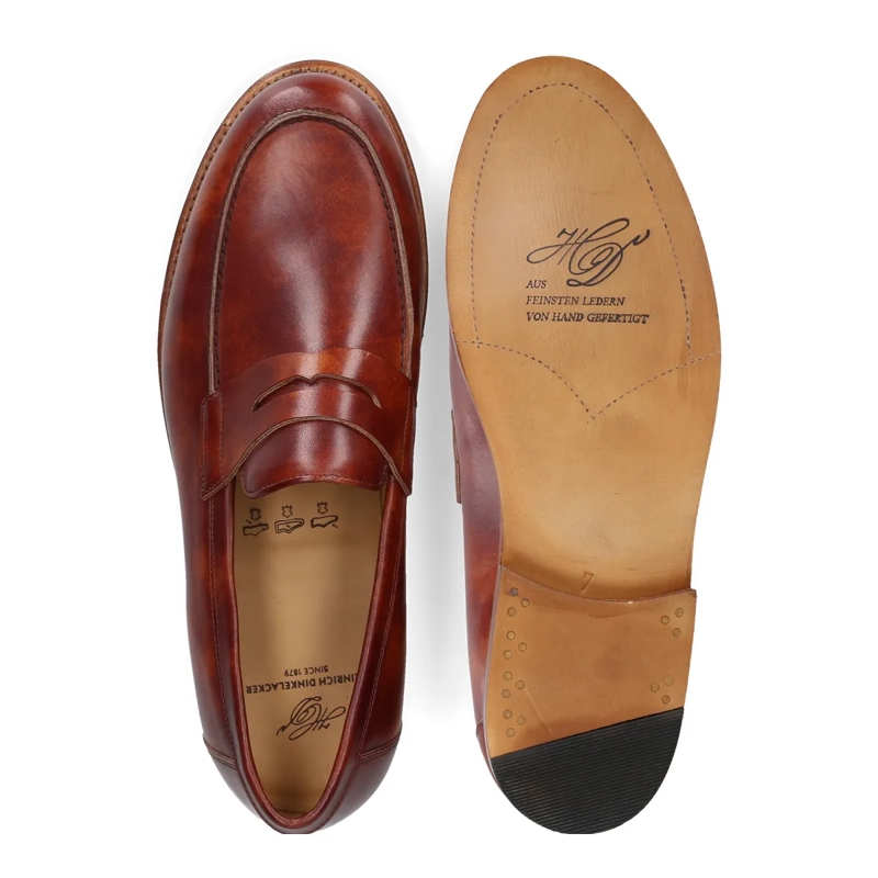 Heinrich Dinkelacker Loafer Slipper Wien Plain TC mittel-braun(Image 4)