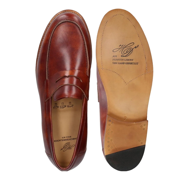 Heinrich Dinkelacker Loafer Slipper Wien Plain TC mittel-braun(Image 4)