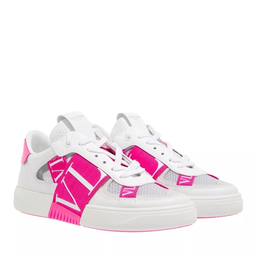 Valentino Garavani VL7N Low Top Bands Sneakers Calfskin Mesh White/Pink Fluo Low-Top Sneaker