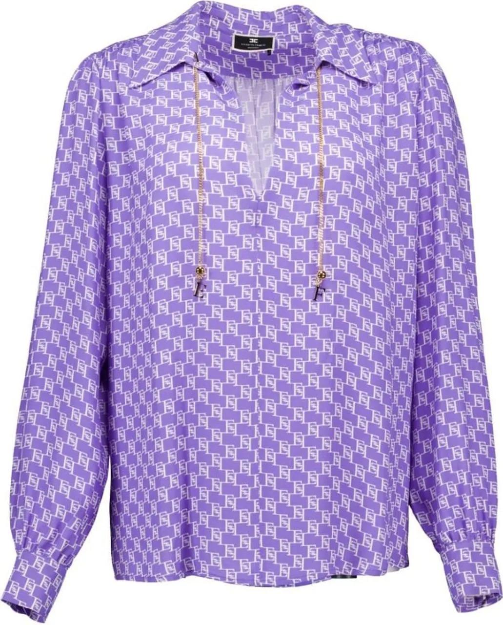 Thumbnail - Elisabetta Franchi - Elisabetta Franchi Blouses Paars Cas3041e2 Bx9 - Größe IT 42 - orange
