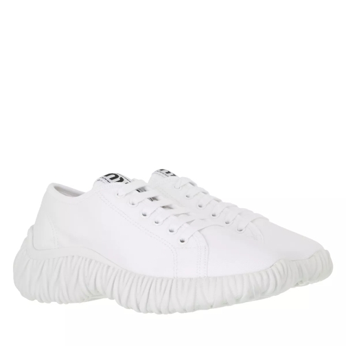 Miu Miu Sneakers Cotton Gabardine White Low-Top Sneaker