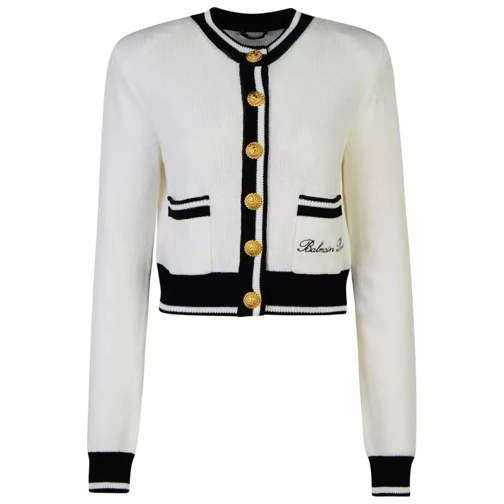 Balmain White Cotton Cardigan White 