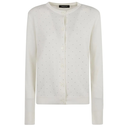 Fabiana Filippi Vest Classic Button-Up White Sweater White