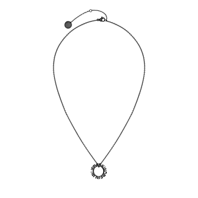 Liebeskind Berlin Mittellange Halskette Edelstahl 3D Lettering schwarz(Image 17)