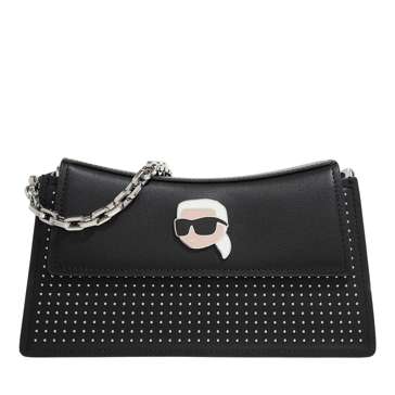 Karl Lagerfeld K/Ikonik 2.0 Leather Shb Studs Black | Satchel