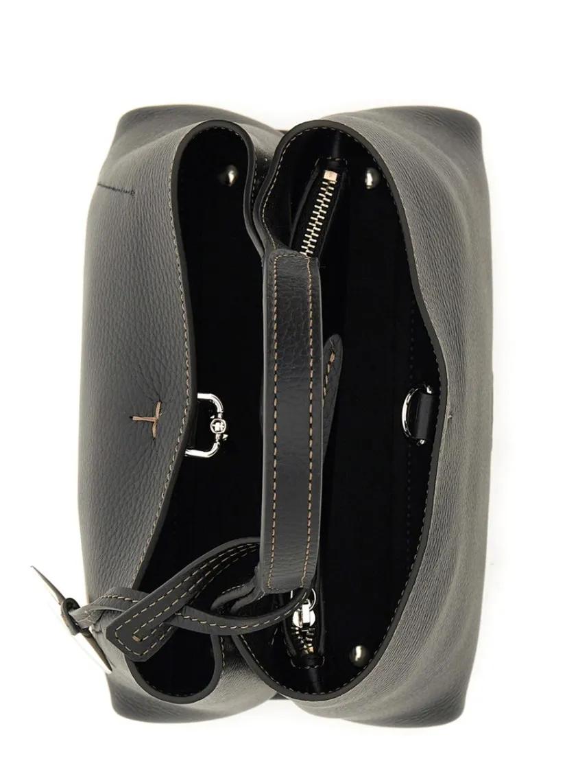 TOD'S Crossbody bags Micro Calfskin Handbag With Removable Charm in zwart