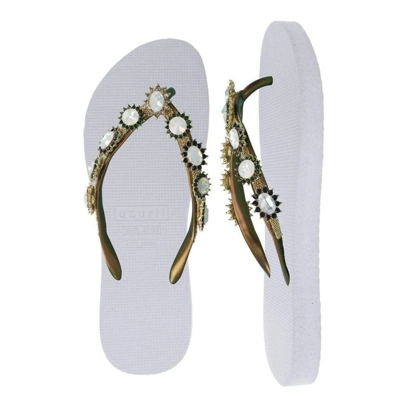 UZURII Flip Flops Pantoffeln Pantoffel Boo Boo weiss(Image 2)