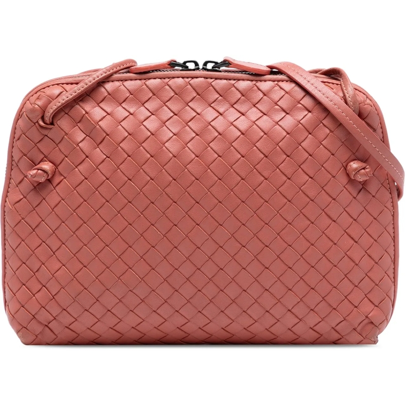 Bottega Veneta Schultertasche Nappa Intrecciato Nodini Crossbody rose