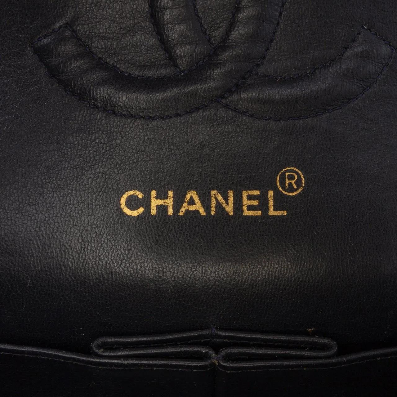 Thumbnail - Chanel Hobo Bags - Medium Classic Jersey Double Flap - Gr. unisize - in Blau - für Damen
