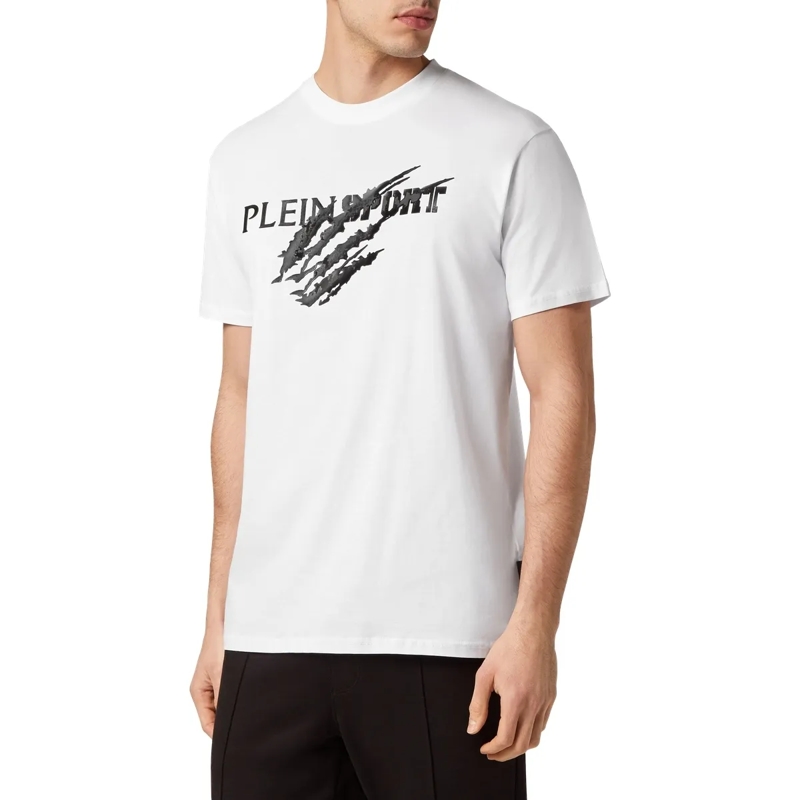 Plein Sport T-Shirt T-Shirt Rundhalsausschnitt Scratch weiss(Image 3)