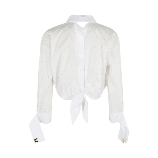 Elisabetta Franchi Chemises Cropped Cotton Poplin Shirt White (Image 2)