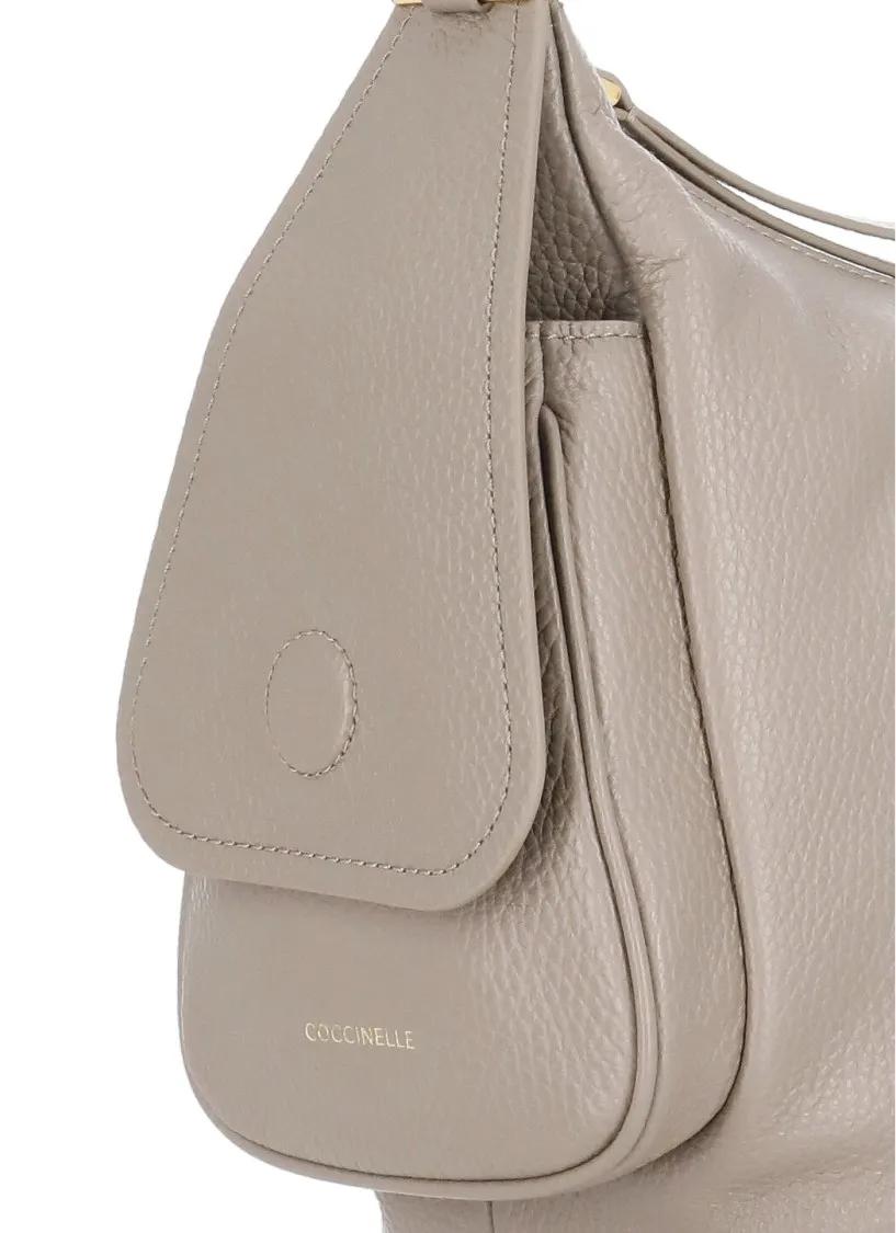 Coccinelle Shoppers Campus Shoulder Bag in beige
