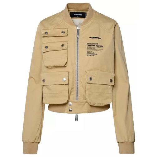 Dsquared2  Beige Bomber Jacket Neutrals