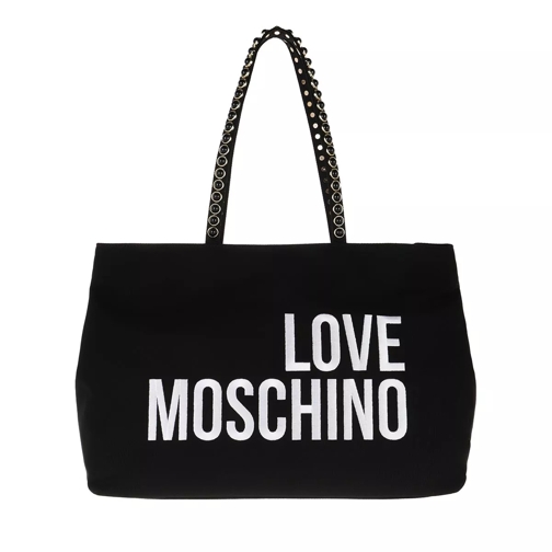 Love Moschino Borsa Canvas  Nero Shoppingväska