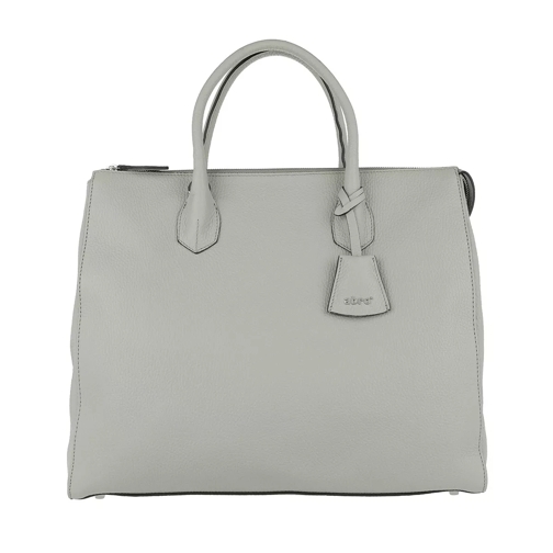 Abro Adria Leather Shoulder Strap Handbag Stone Tote