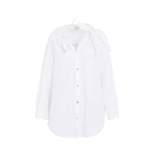Bottega Veneta Compact Knot White Cotton Canvas Shirt White 